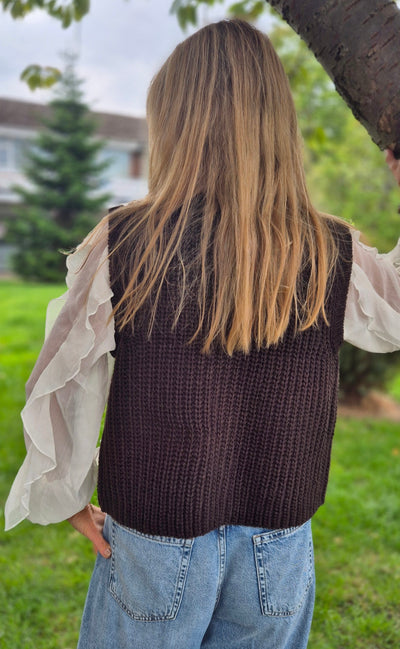 JDY Chocolate Mabel Waistcoat