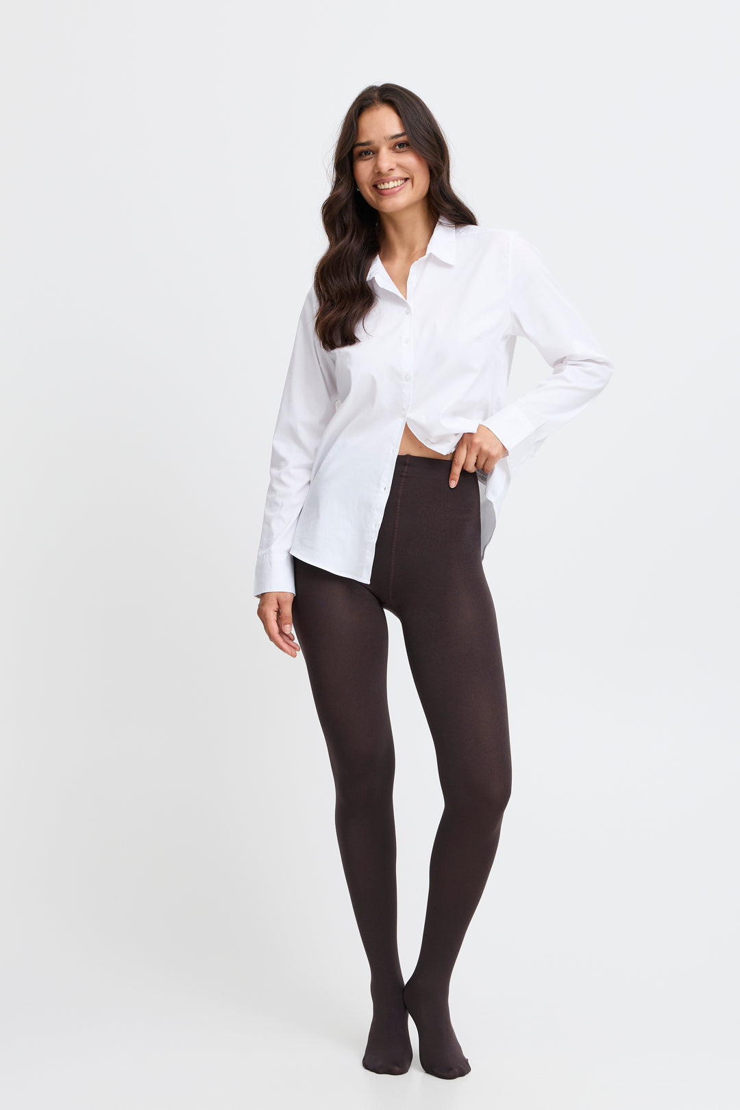 Fransa Chocolate Winter Stockings