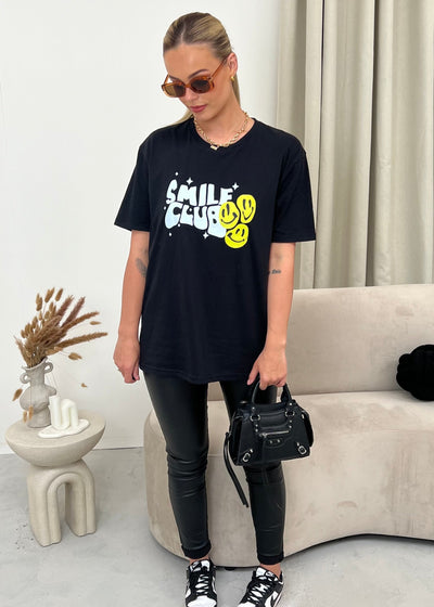 Black Smile Club T Shirt