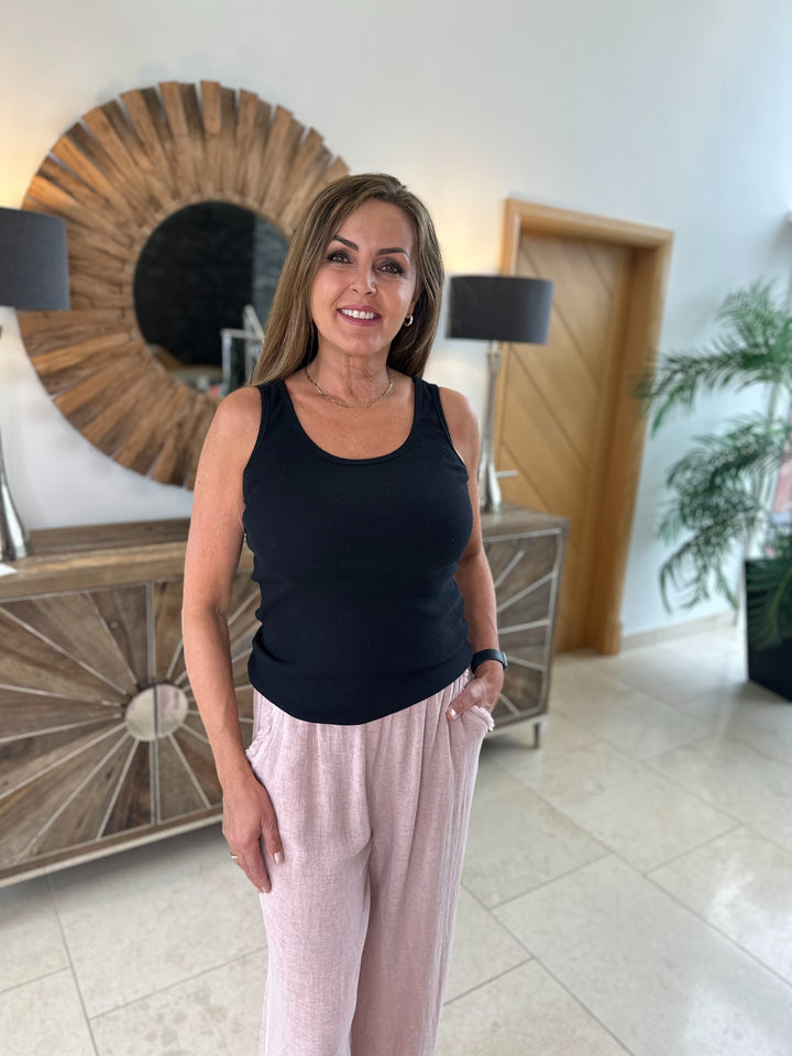 Plain Ribbed Vest - Various Colours