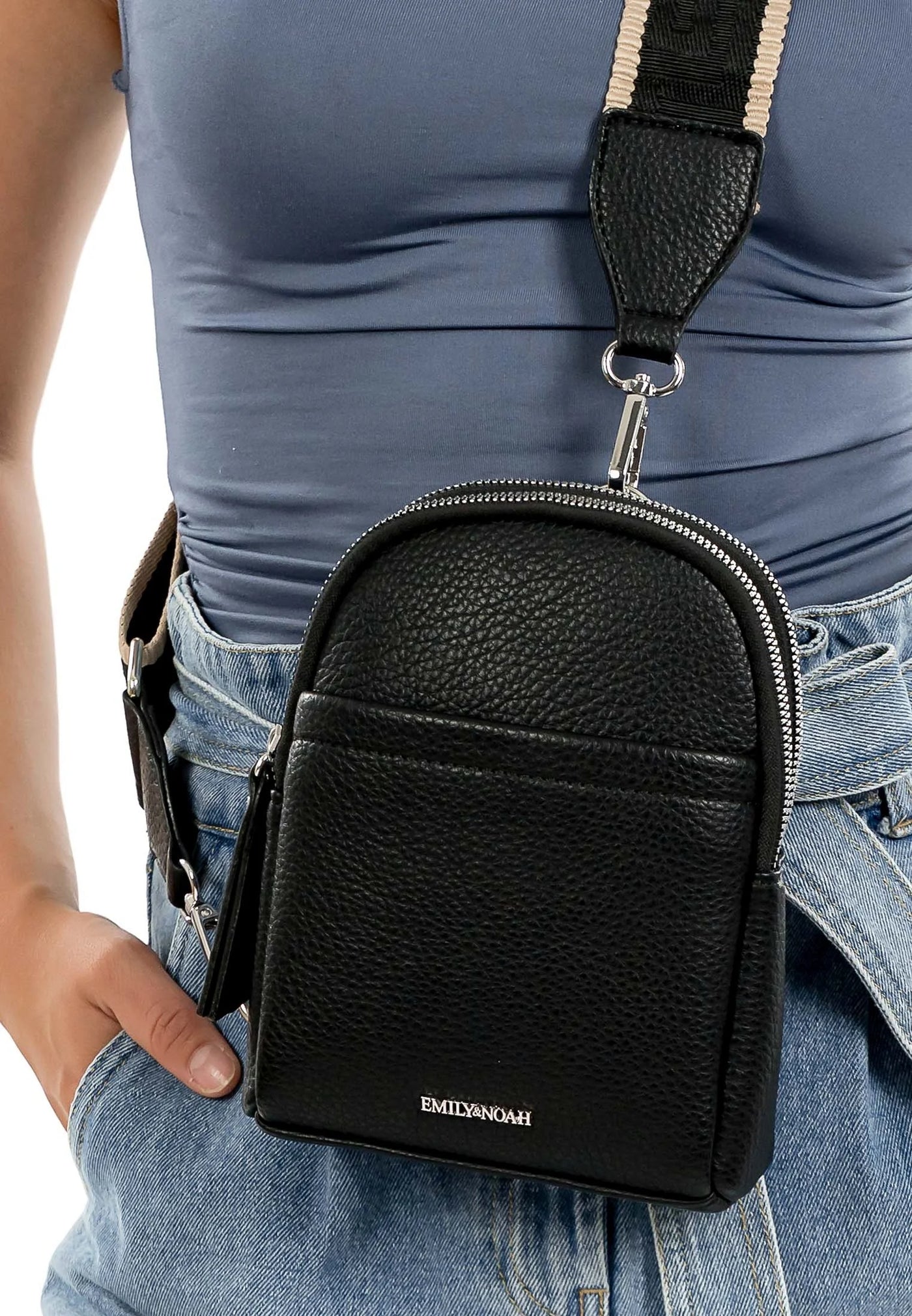 Black Elena Cross Body Bag