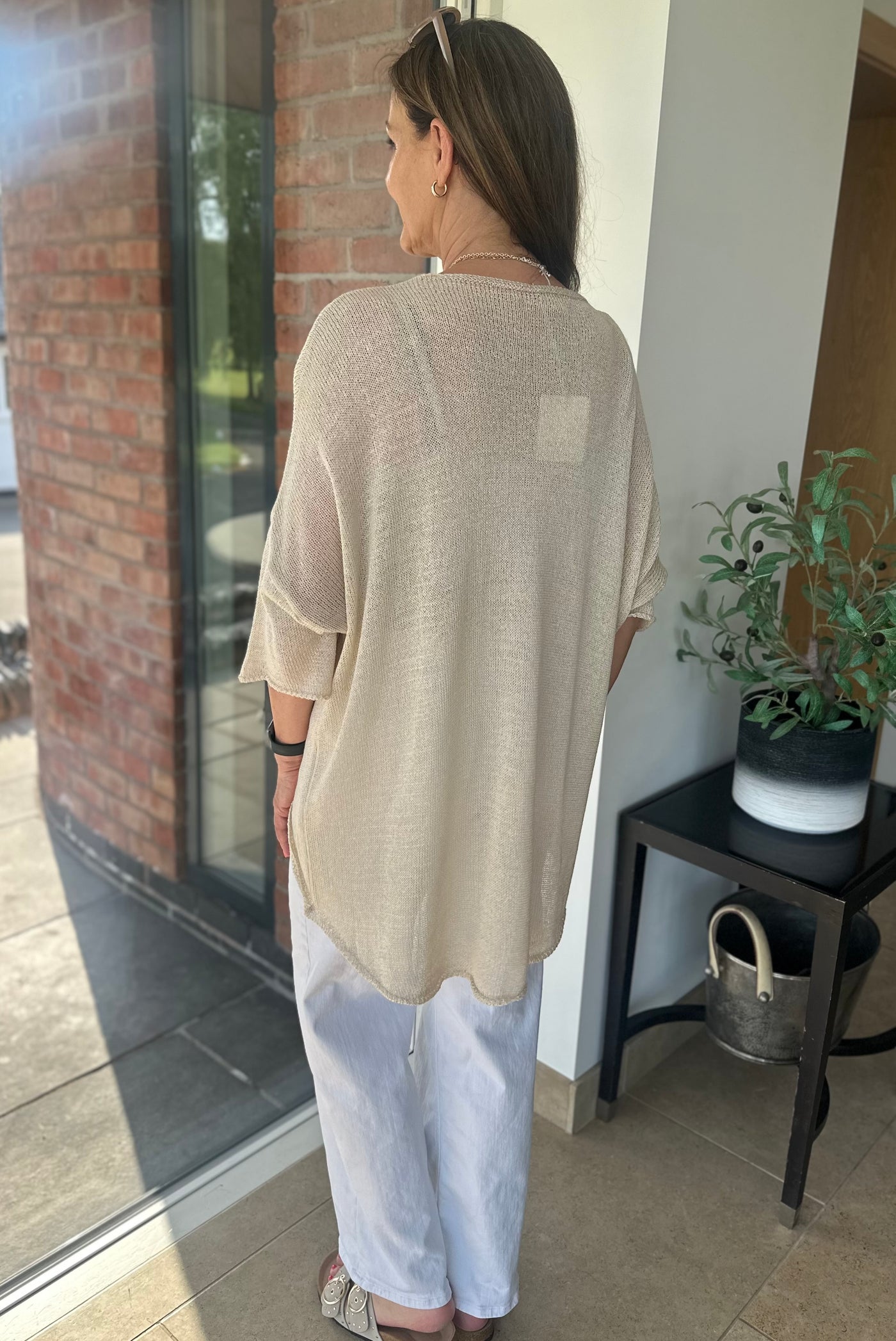 Stone Dip Hem Summer Knit