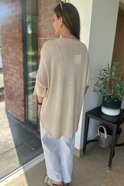 Stone Dip Hem Summer Knit