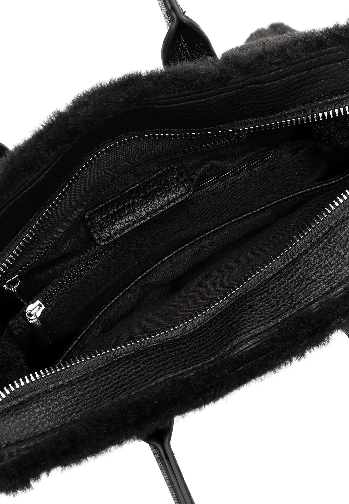 Black Heather Faux Fur Handbag