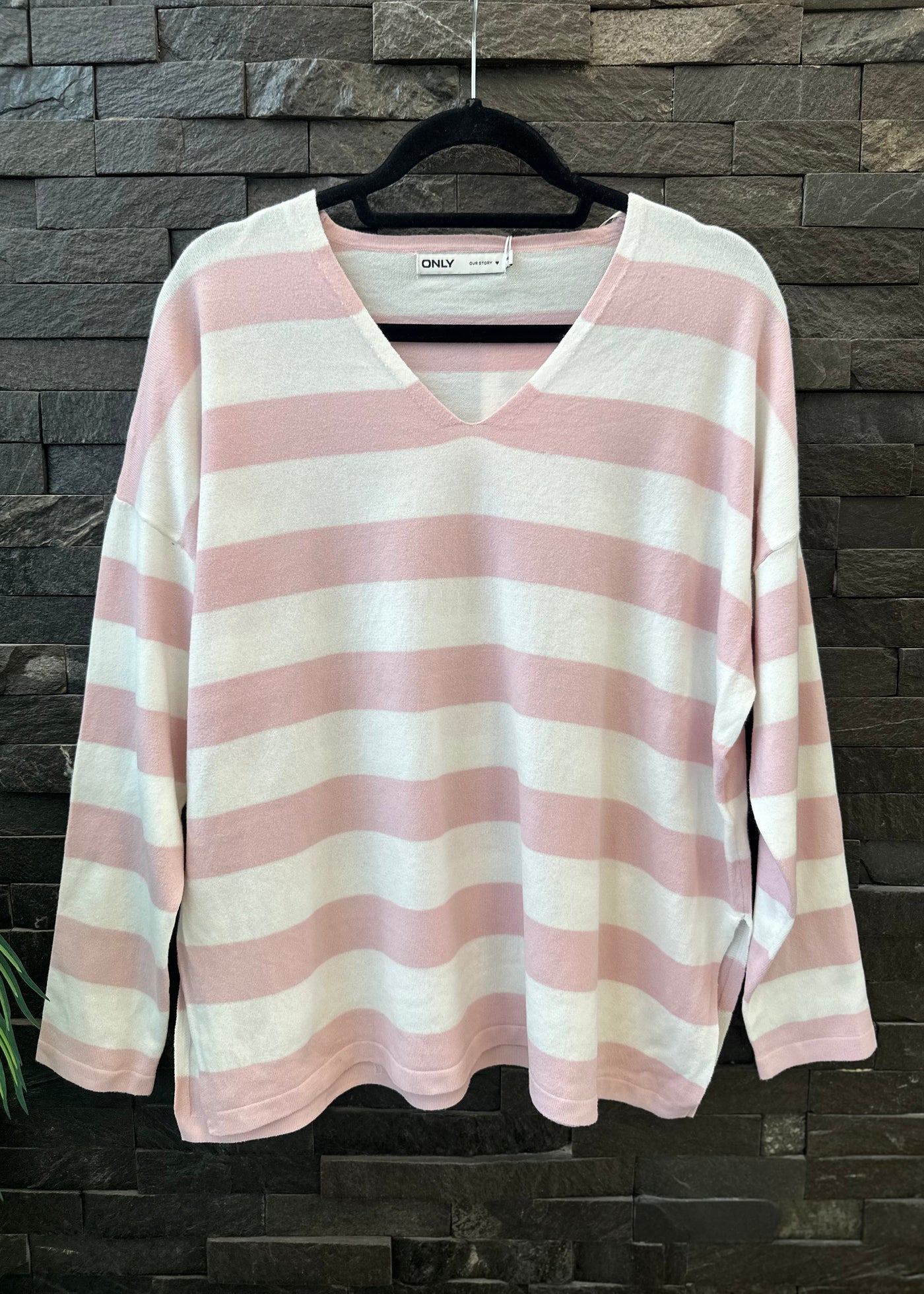 ONLY Pink Stripe Amalio Knit