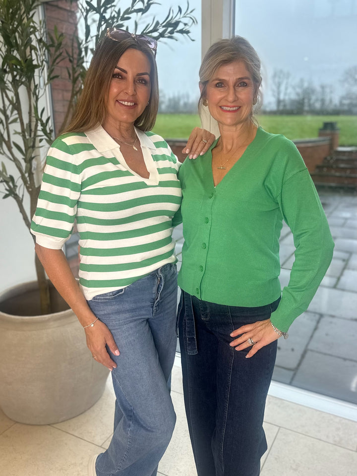 Byoung Green Stripe Morla Polo