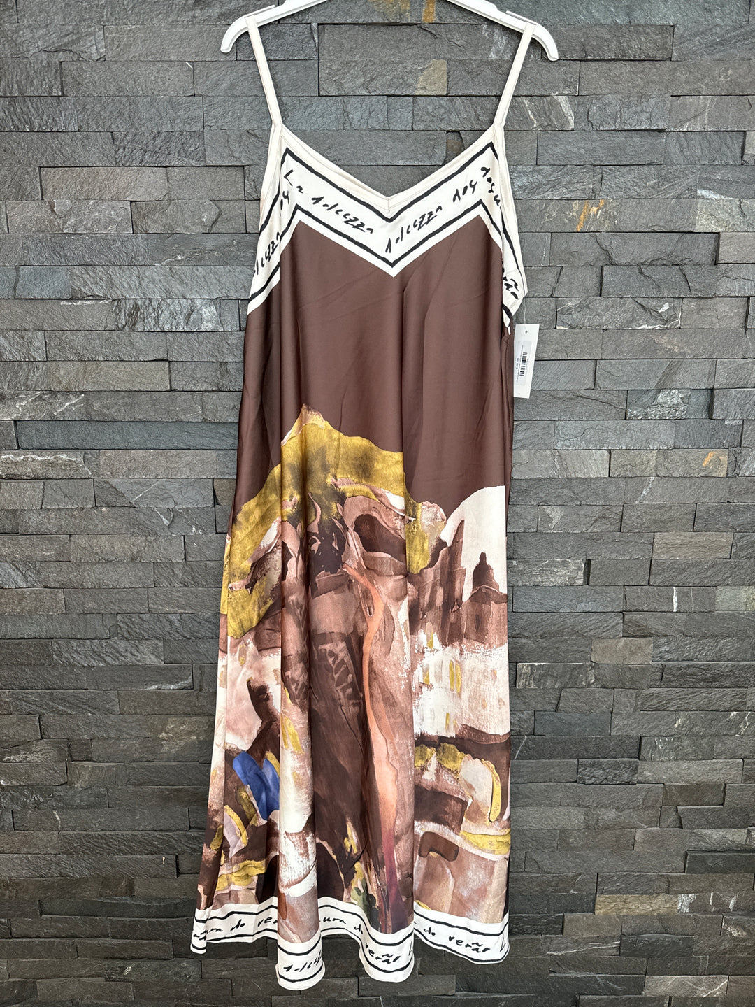 Chocolate Tuscan Satin Midi Dress