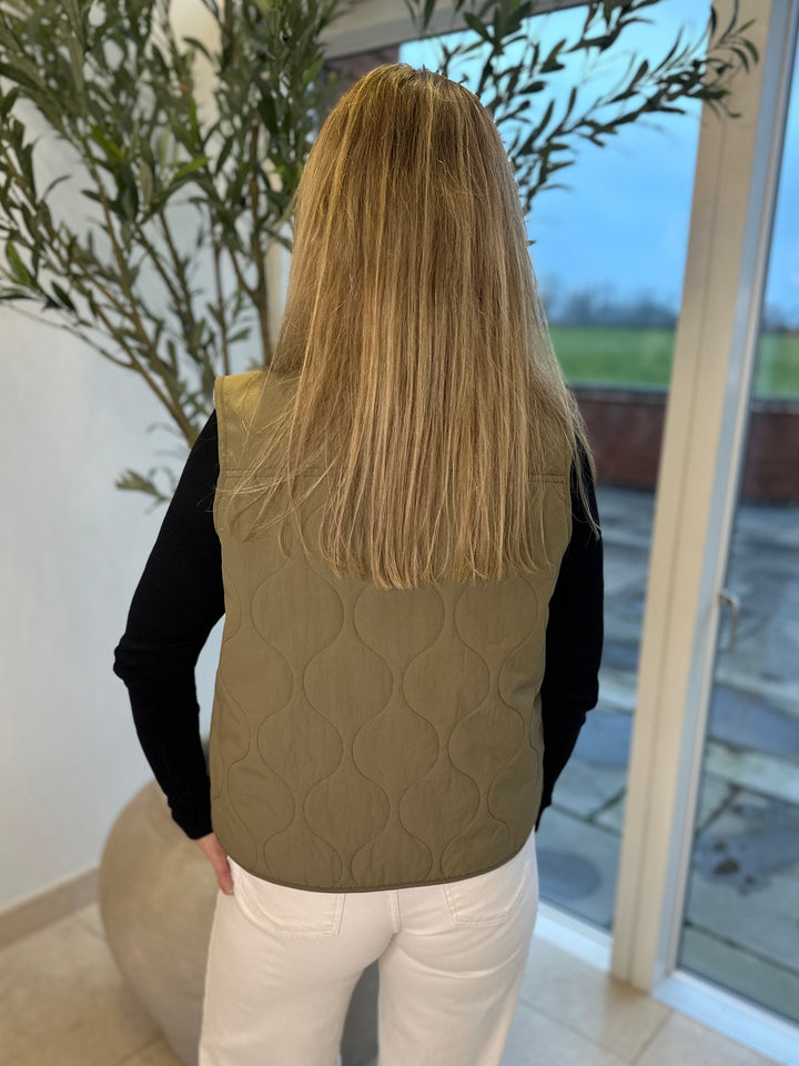 JDY Khaki Raya Quilted Gilet