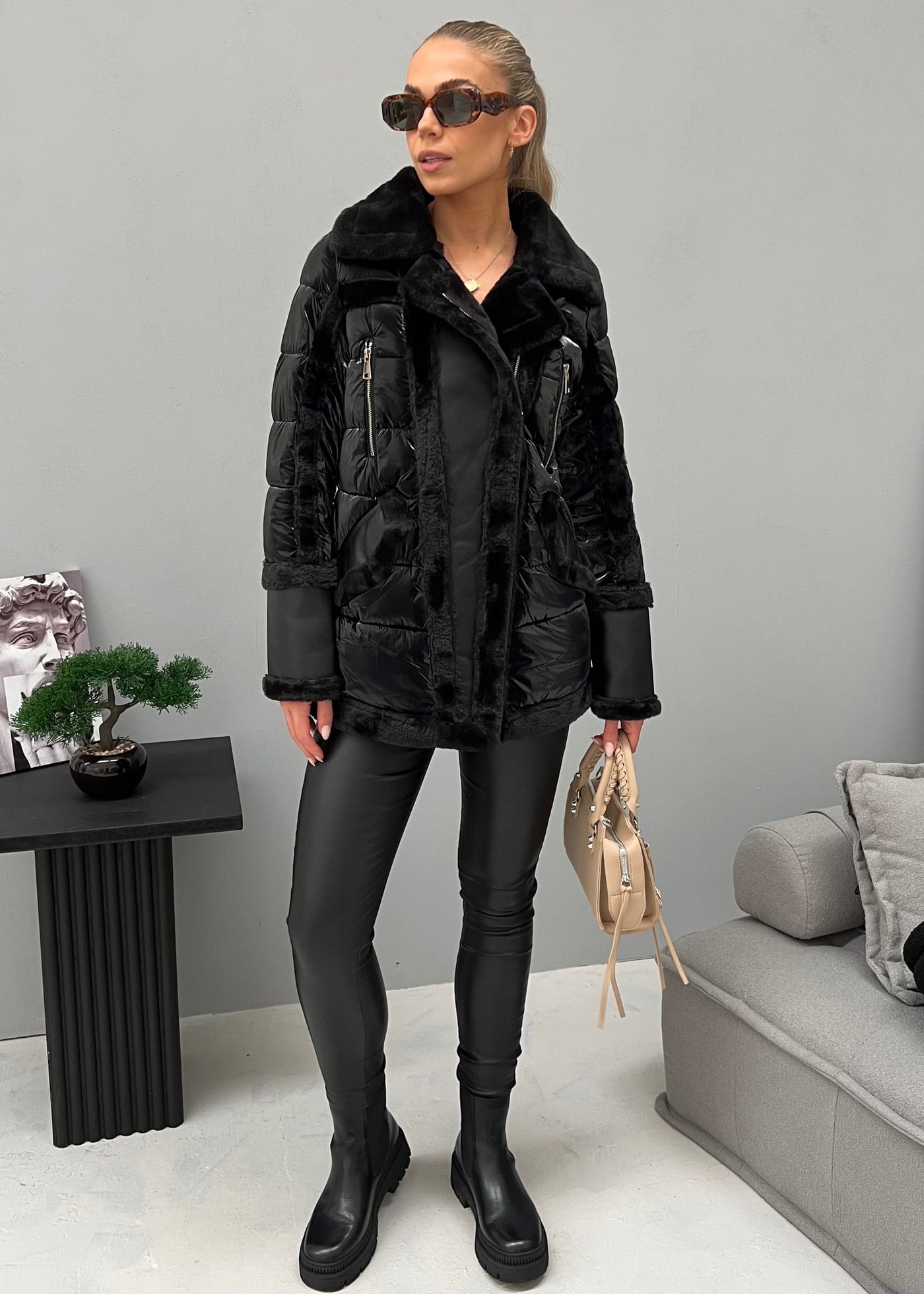 Black Amelie Coat