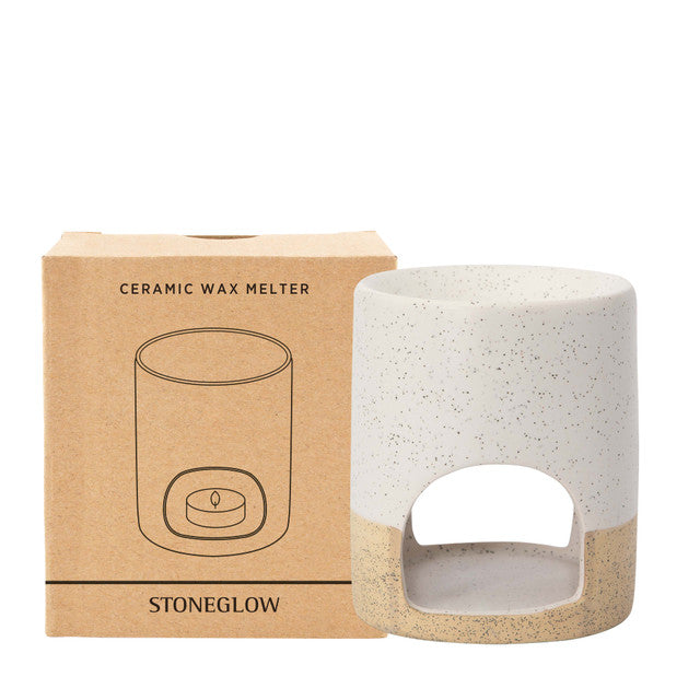 Beige & White Ceramic Wax Melter
