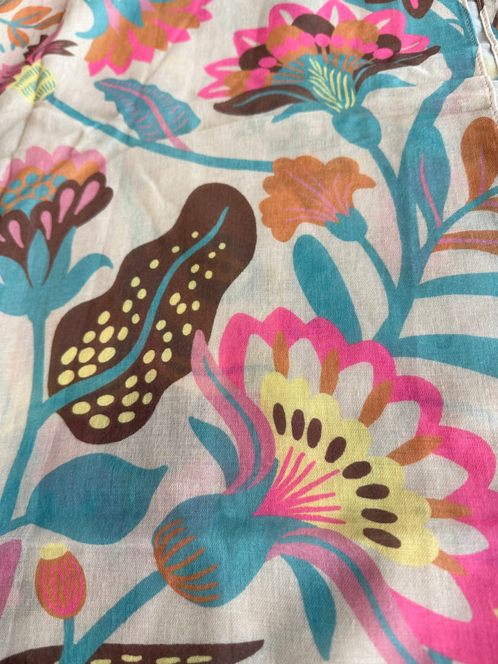 Zelly Spring Garden Cream Scarf