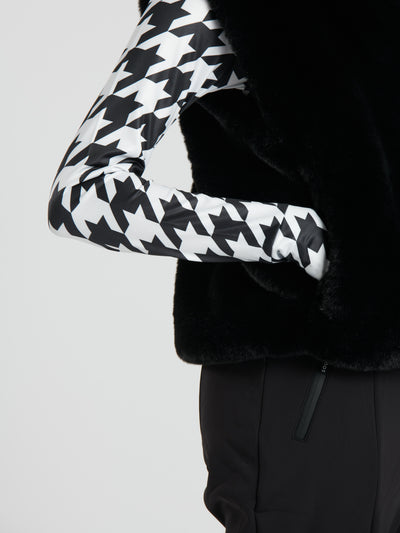 Black Faux Fur Zip Up Gilet