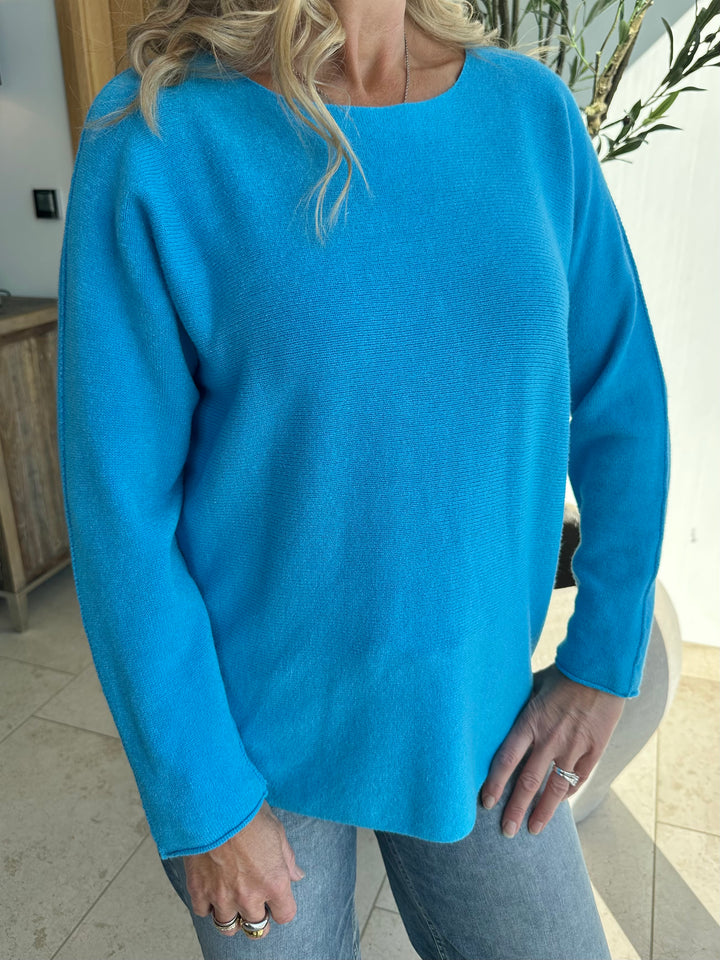 Blue Seam Detail Knit