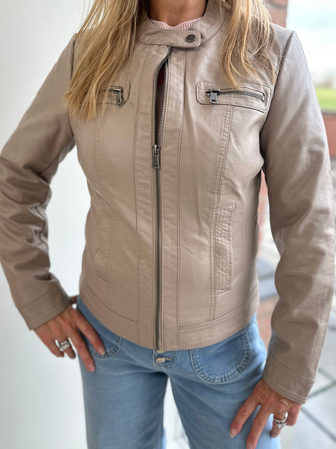 ONLY Stone Faux Leather Biker