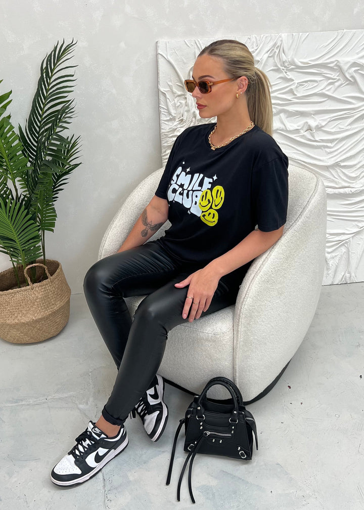 Black Smile Club T Shirt