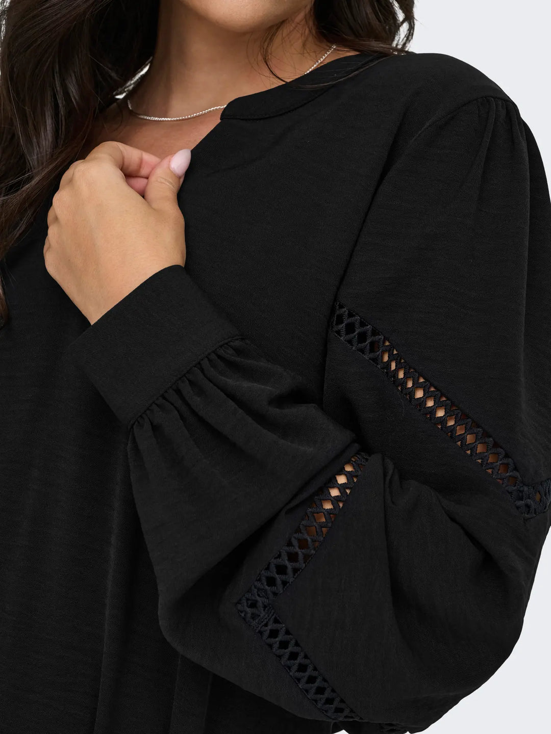 JDY Black Cut Out Sleeve Blouse