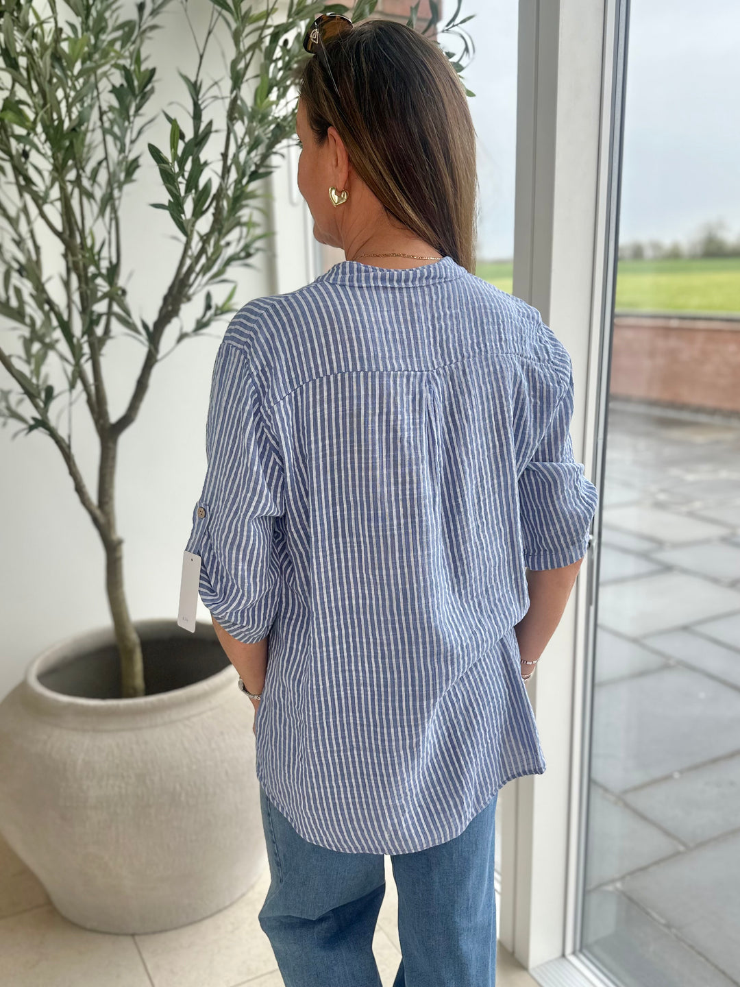 Blue Harper Stripe Blouse