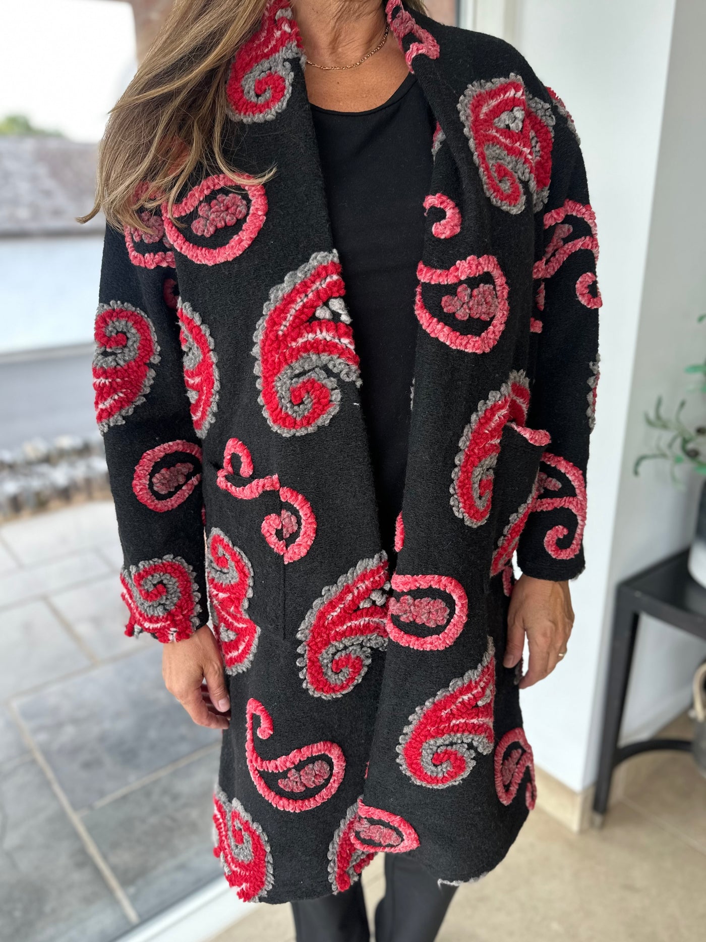 Black Paisley Coat