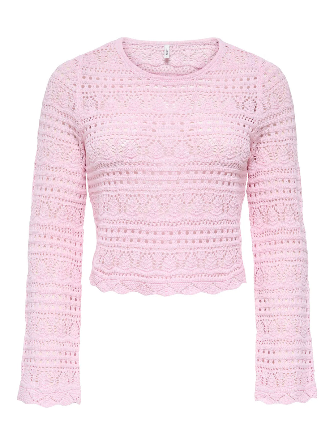 Only Elke Crop Knit Top - Pink
