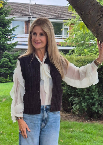 JDY Chocolate Mabel Waistcoat