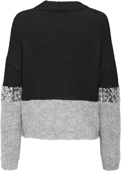 ONLY Black & Grey Sequin Knit