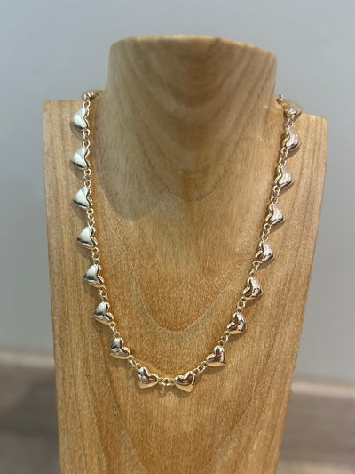 Gold Heart Link Necklace