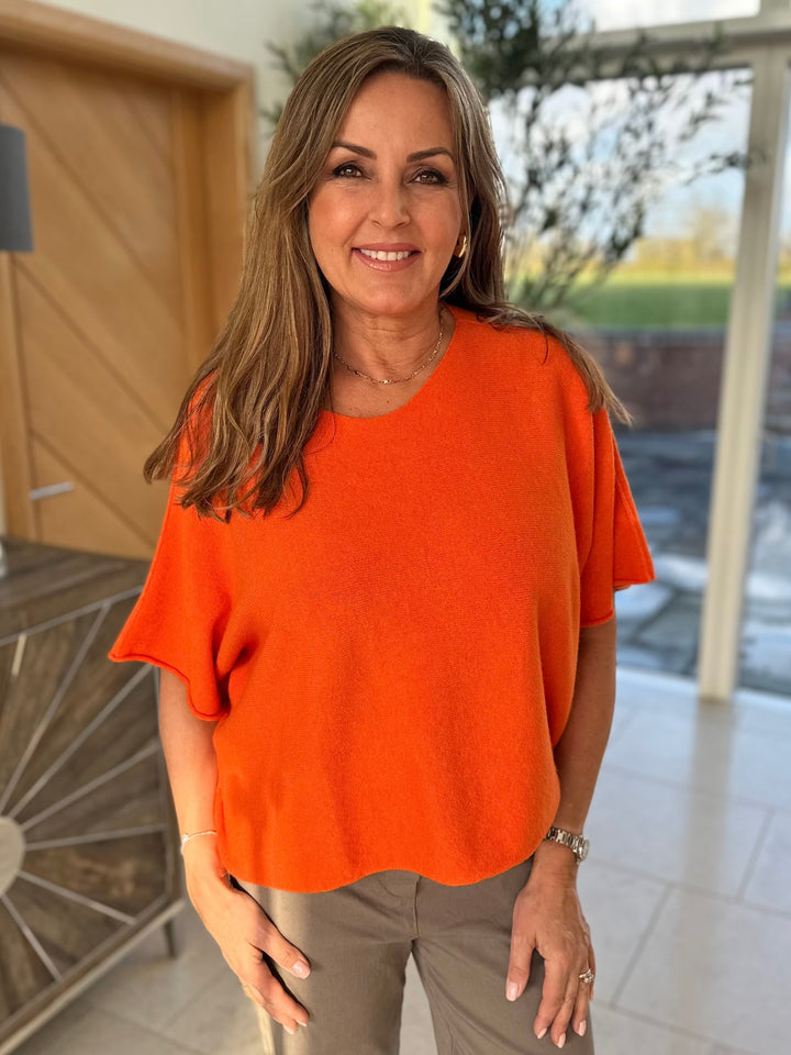 Orange Short Sleeved Jumper