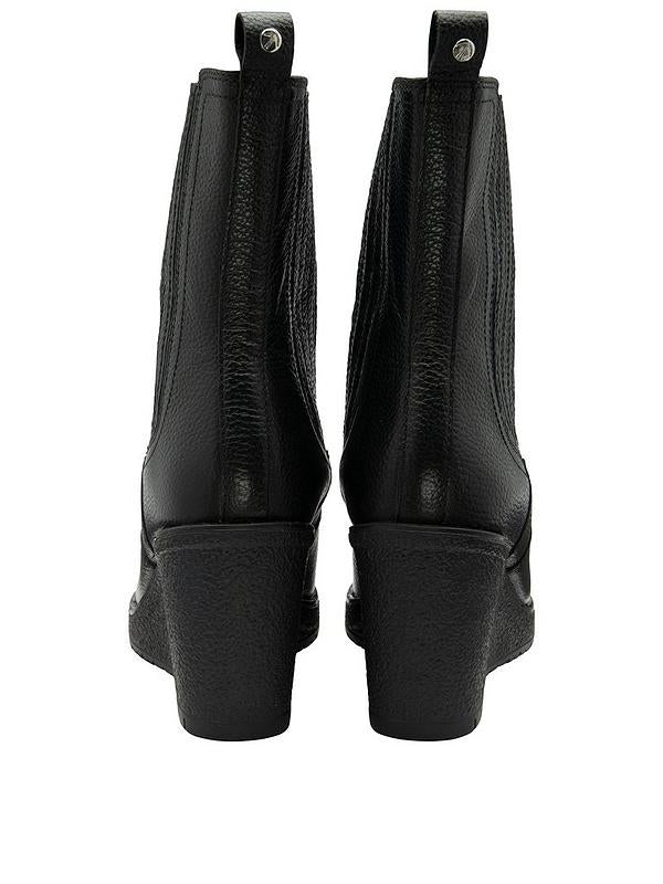 Ravel Black Leather Calvay Boots