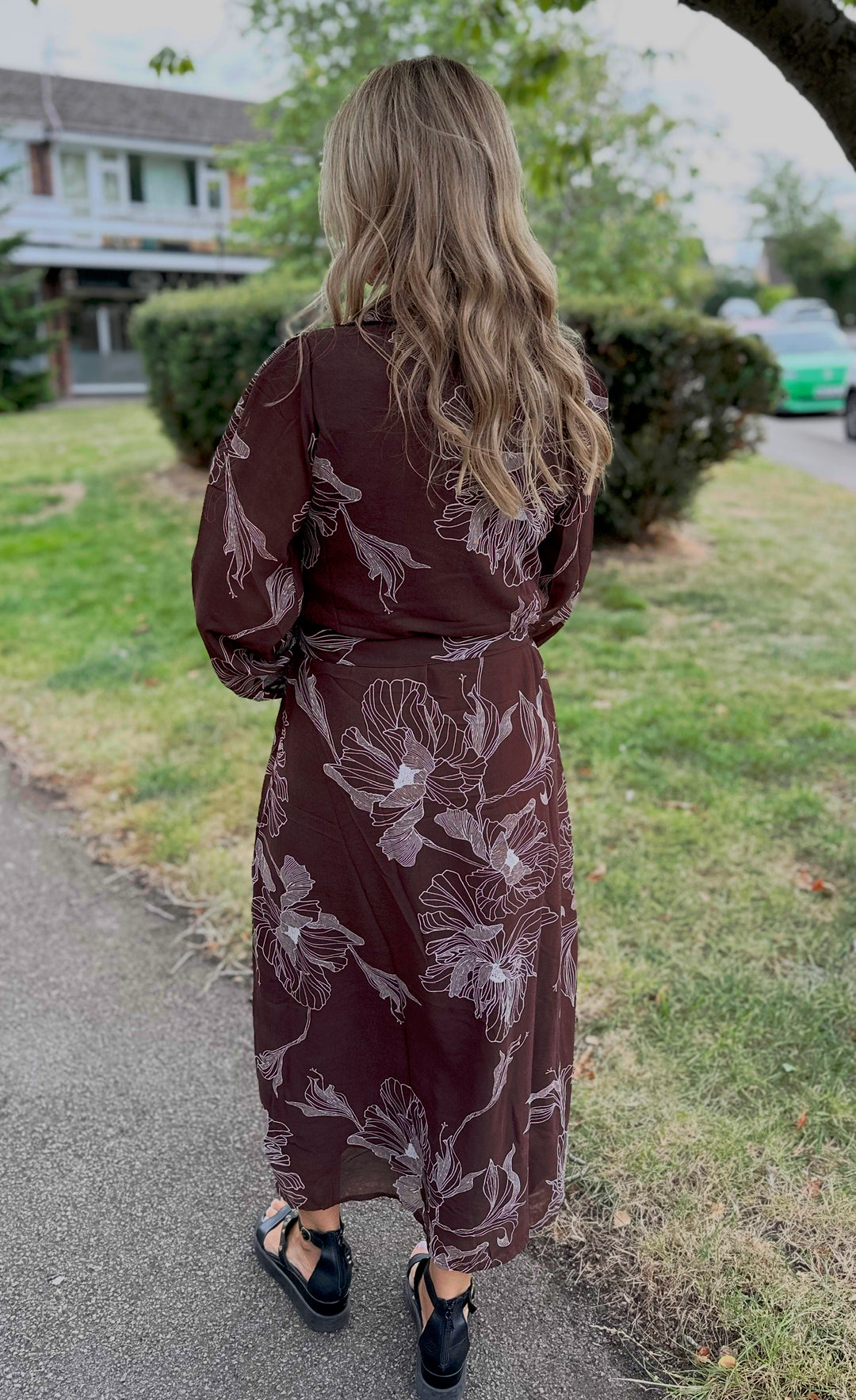 ONLY Brown Floral Shirt Dress