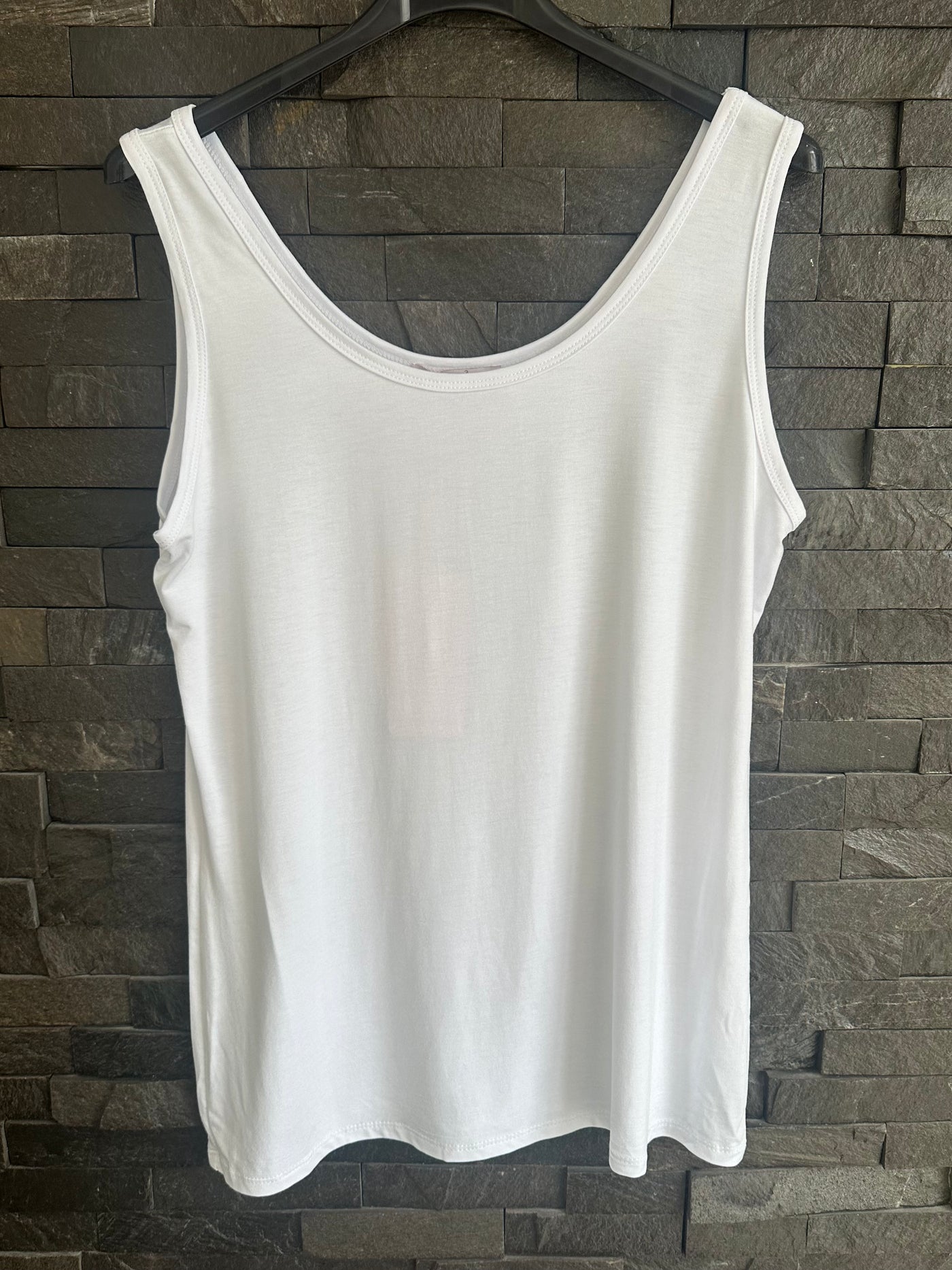 White Basic Vest Top