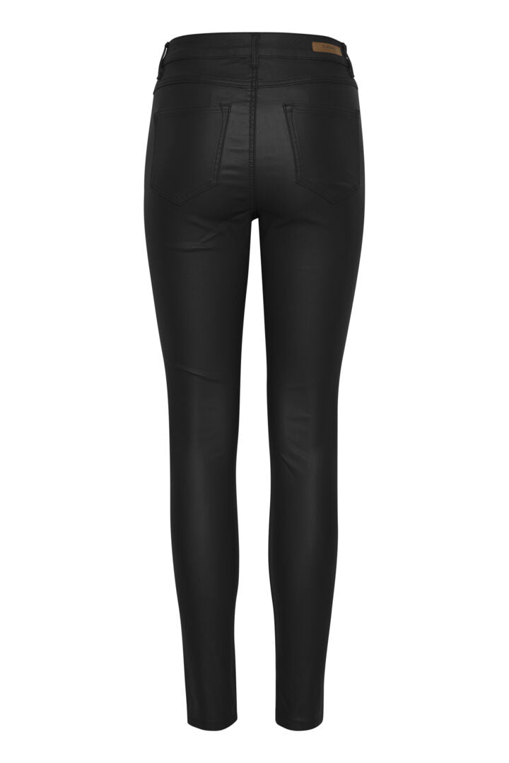 Byoung Black Faux Leather Trousers