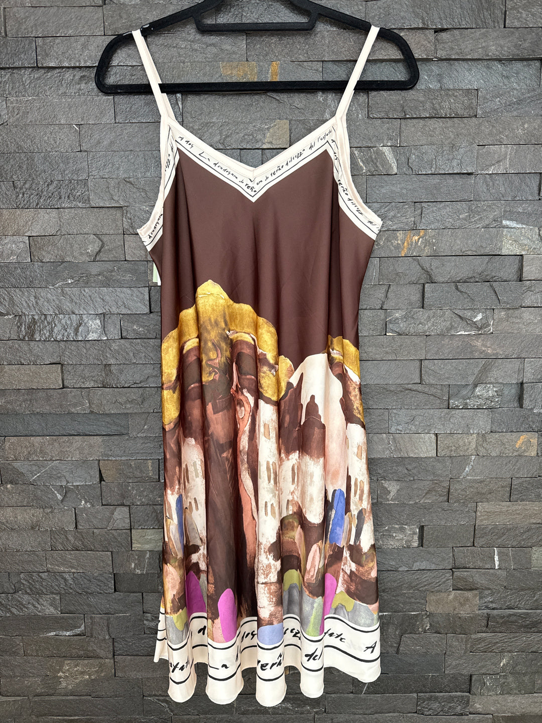 Chocolate Tuscan Satin Dress