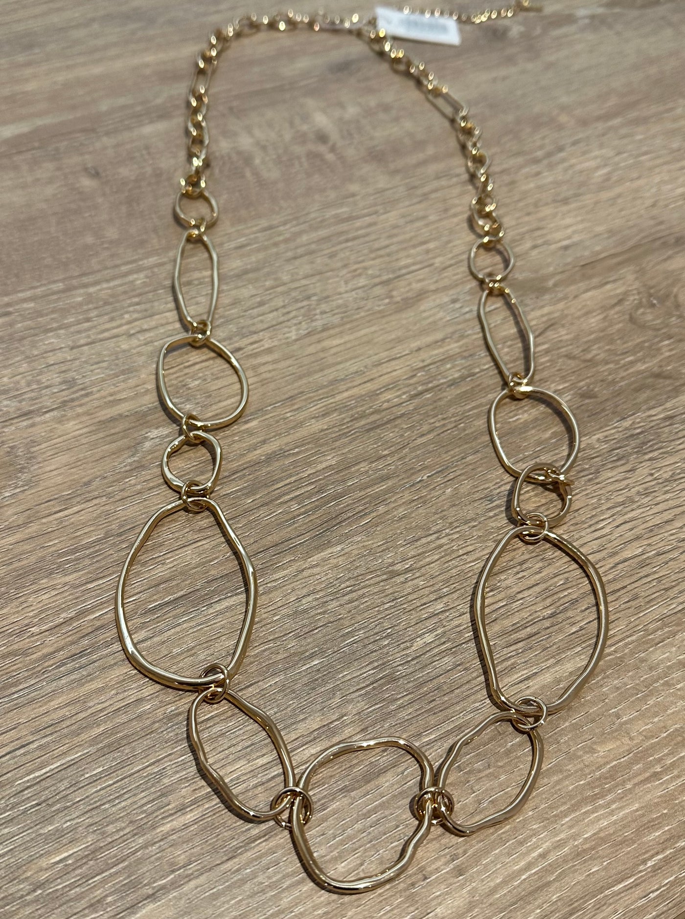 Gold Large Oval Link Necklace