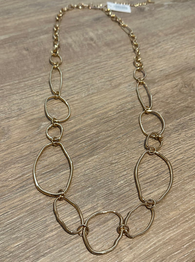 Gold Large Oval Link Necklace