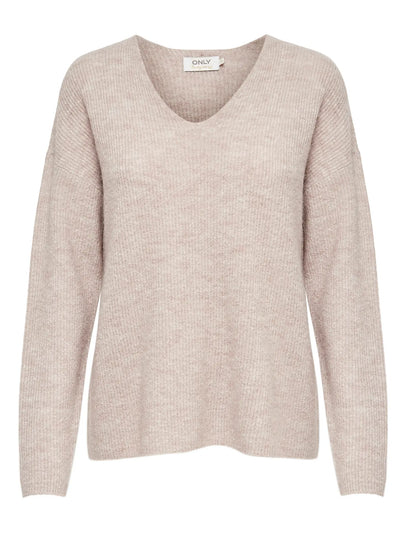 ONLY Stone Camilla V Neck Jumper