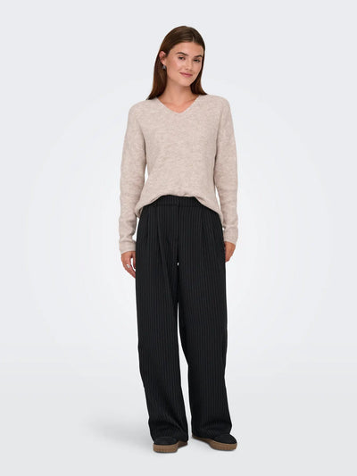 ONLY Stone Camilla V Neck Jumper