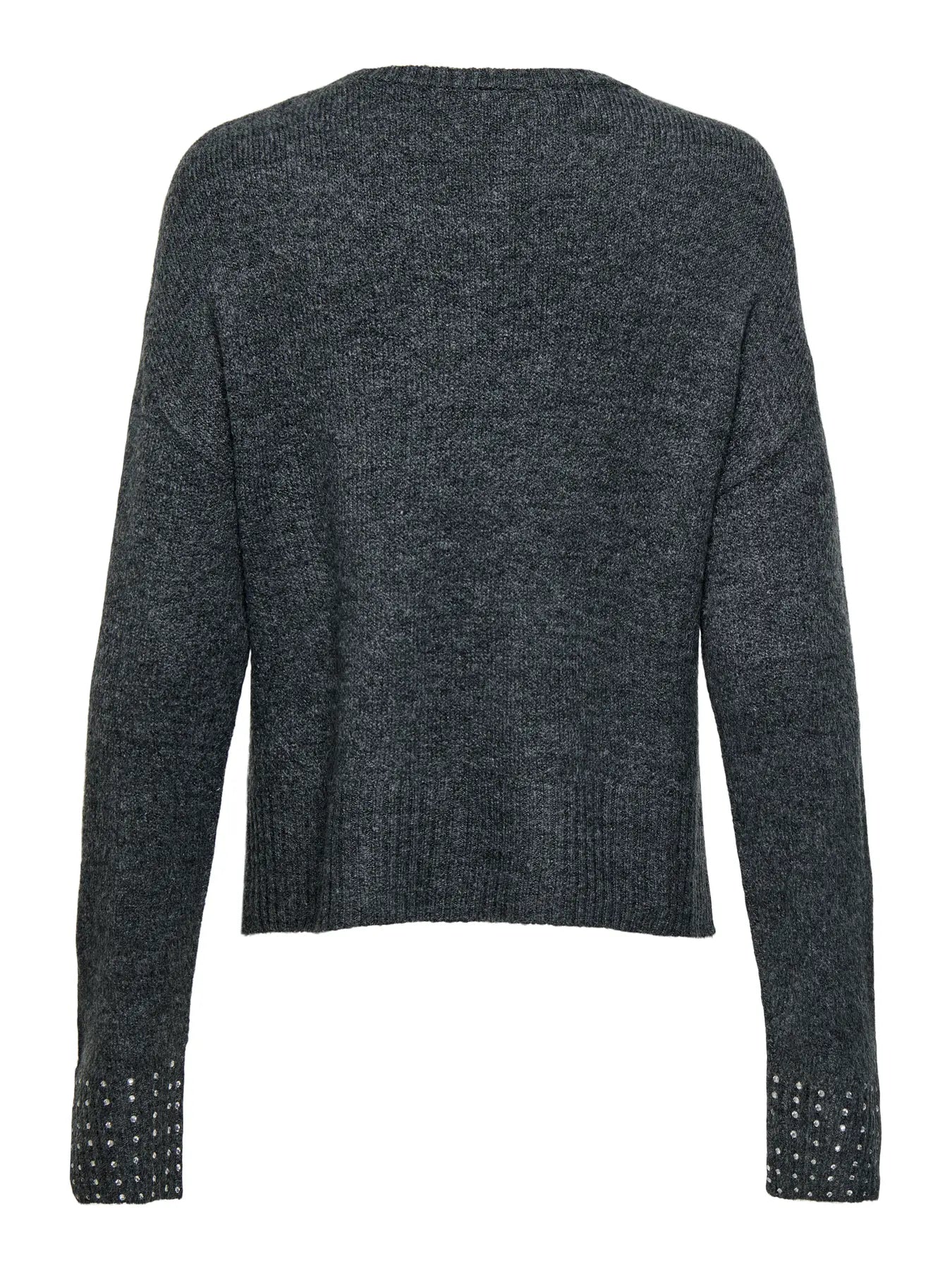 ONLY Grey Diamante Sleeve Jumper