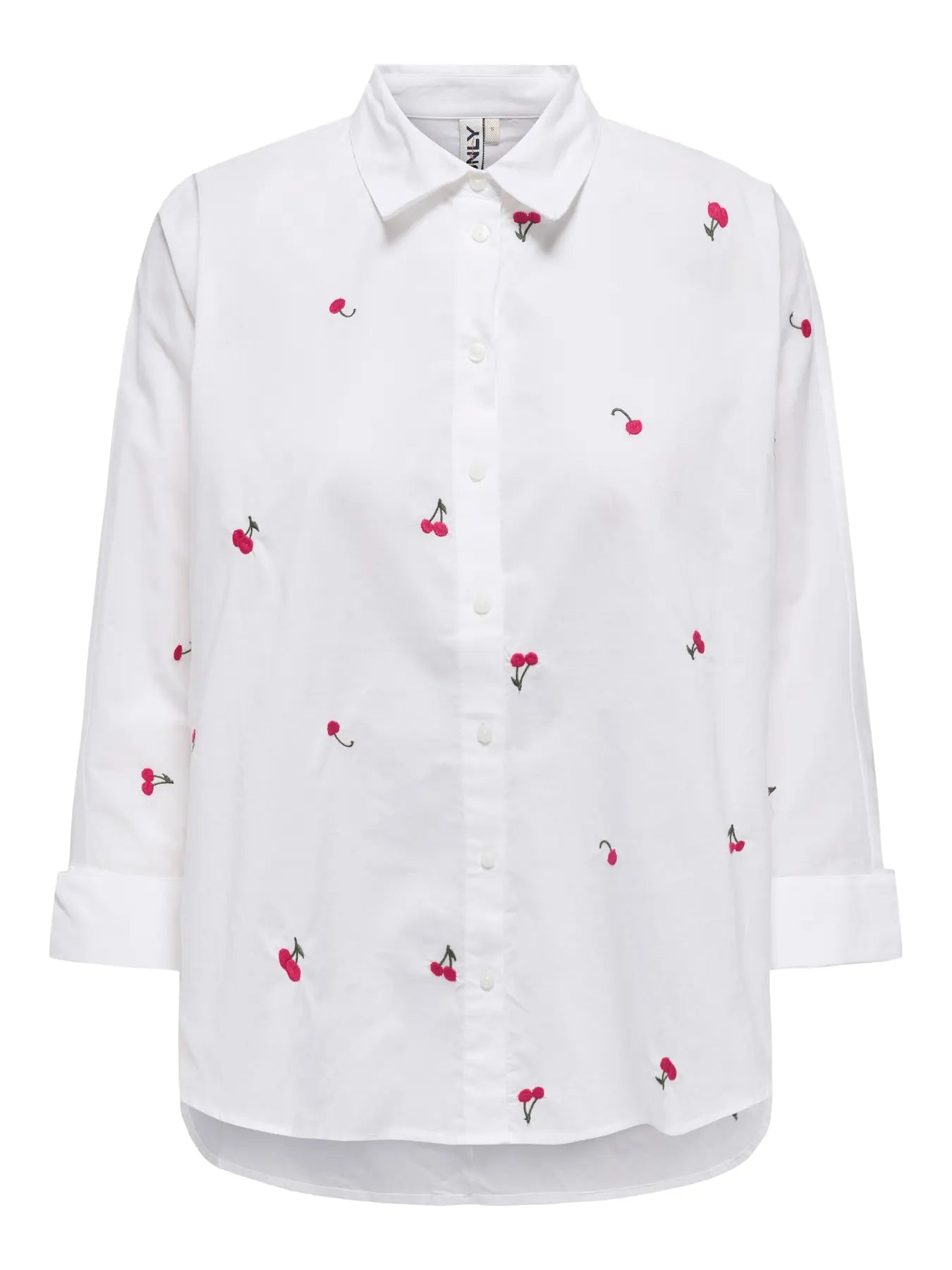 ONLY White & Red Cherries Shirt