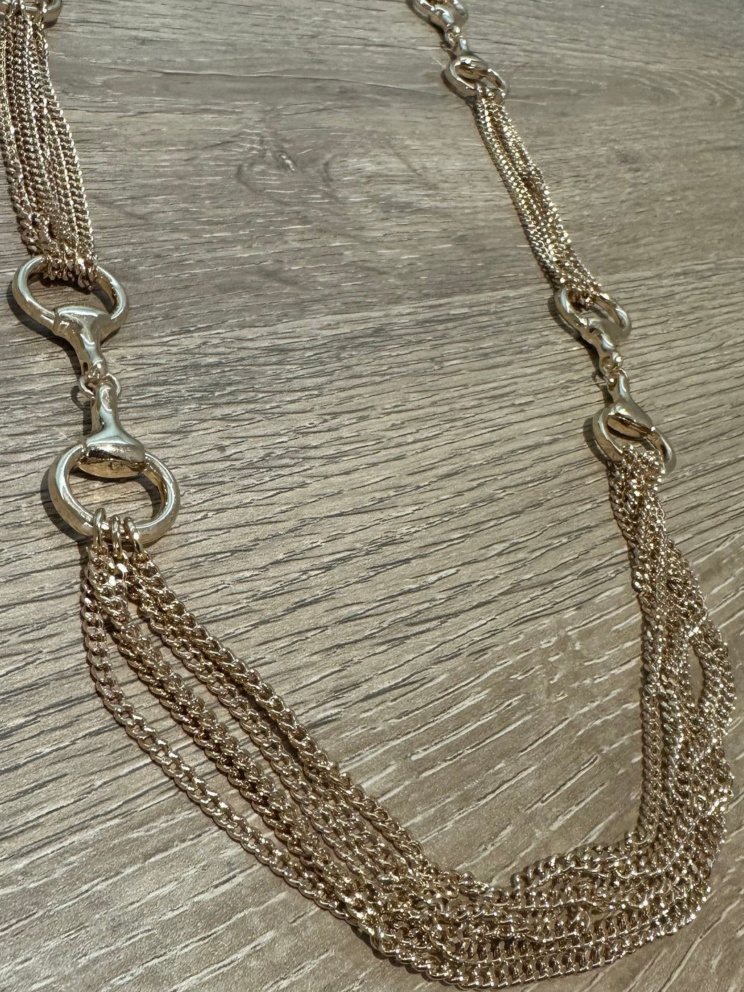 Gold Multi Chain & Connector Link Necklace