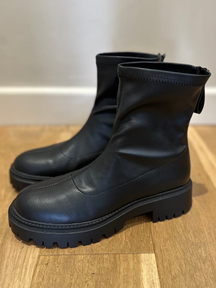 ONLY Black Zip Sock Boots