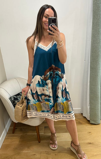 Teal Amalfi Dress