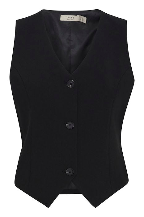 Fransa Black Waistcoat