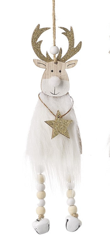 *Click & Collect Only* White Hanging Deer - Star