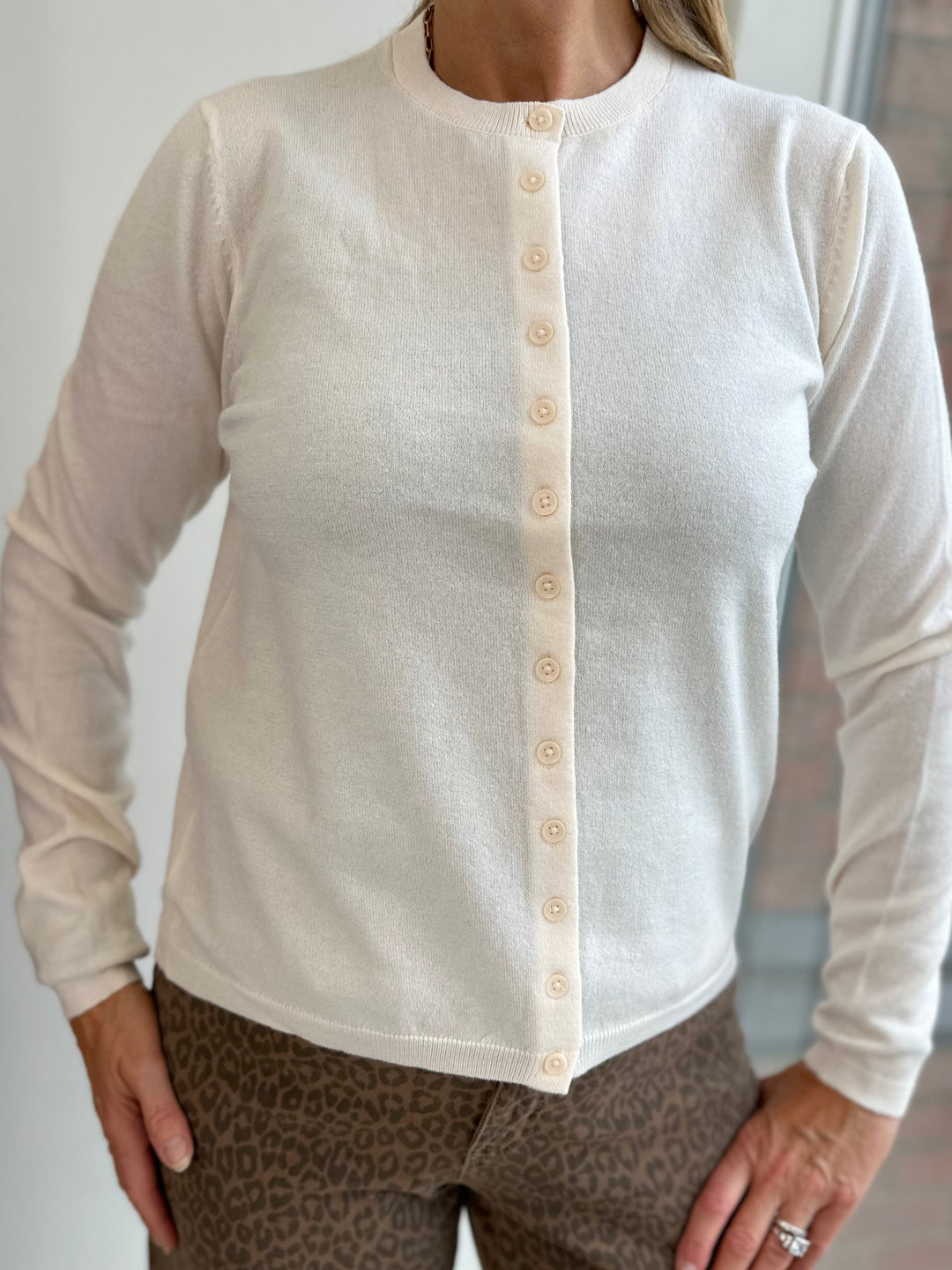 JDY Cream Classic Cardigan