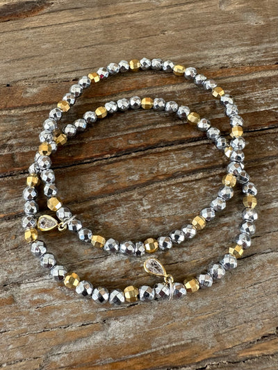 Hematite & Gold Plated Bracelet