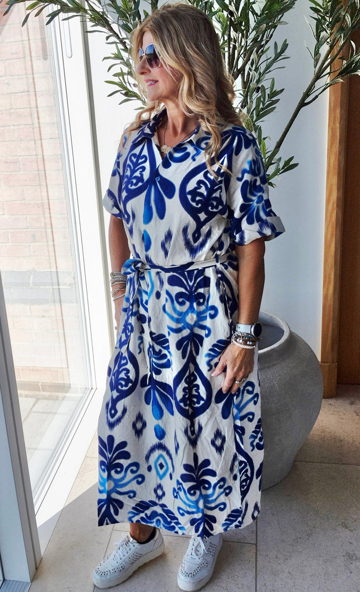 Blue Ornate Dress