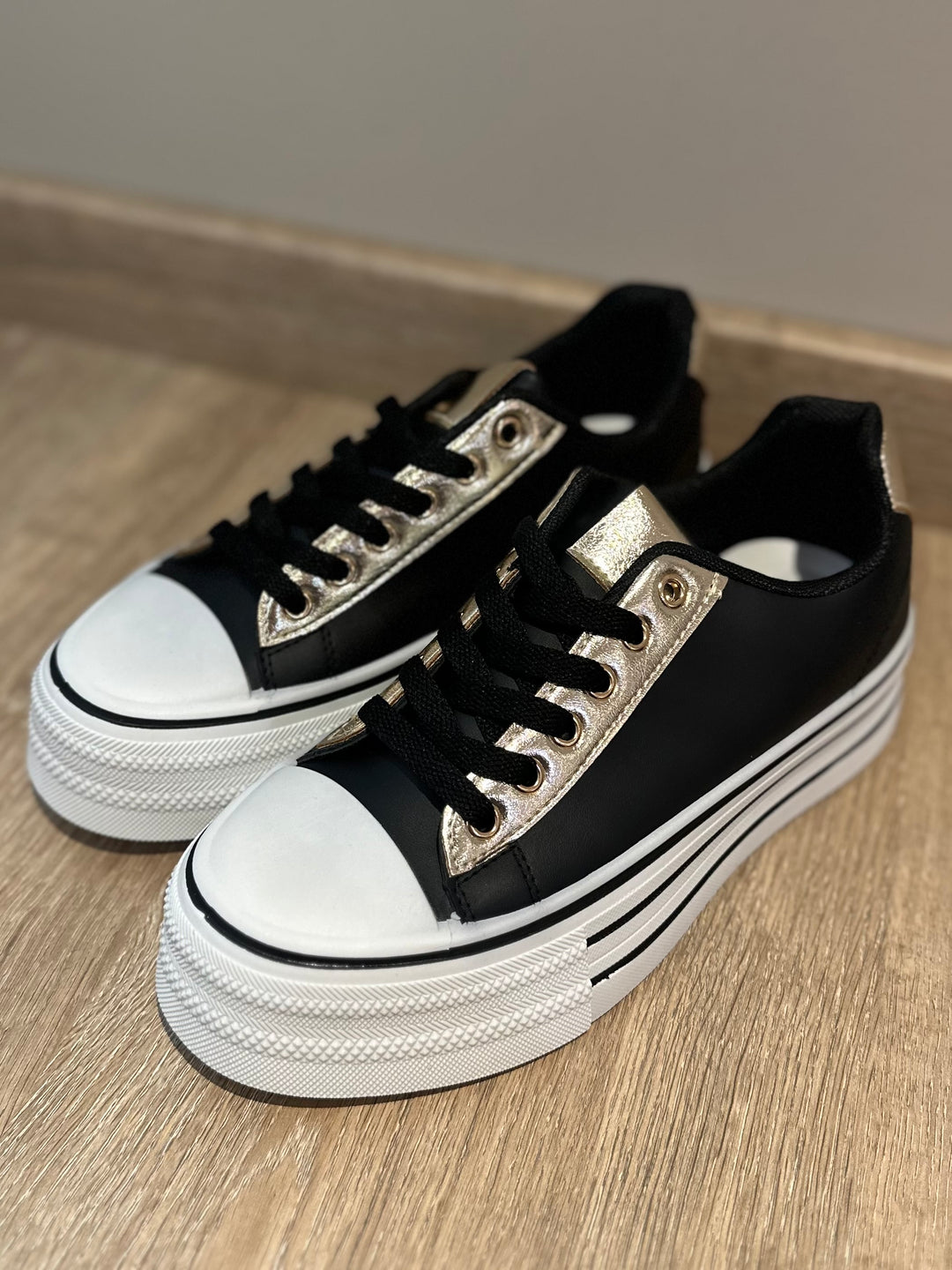 Black Platform Trainers