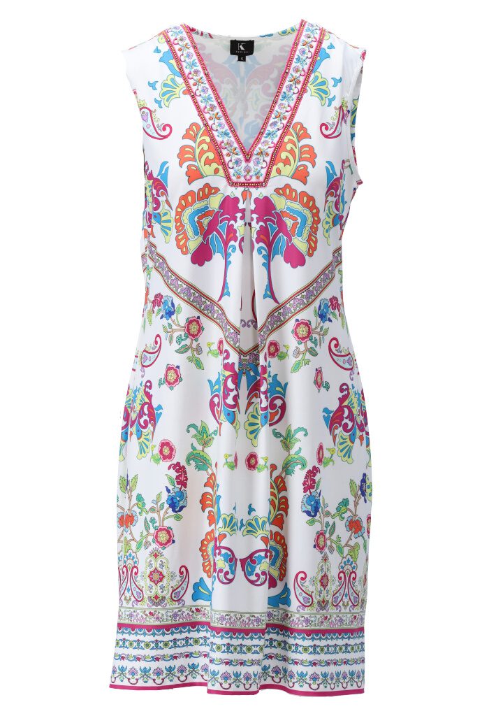 K Design White Ornate Dress