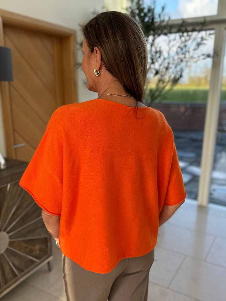 Orange Short Sleeved Jumper