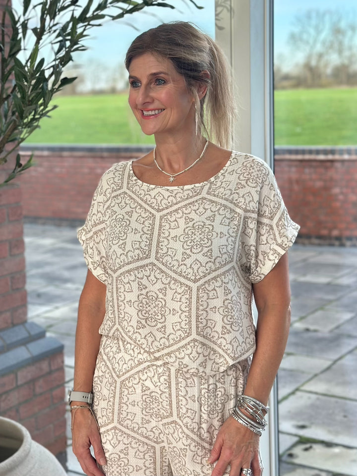 Fransa Paisley Boho Top